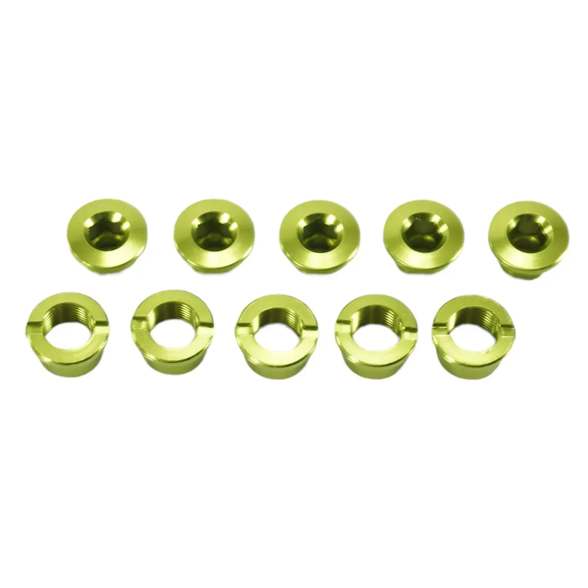 SD Alloy Chainring Bolts, set of 5 Lime